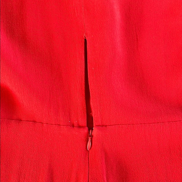 Reformation Red Ruffled Buttoned Midi Dress - Picture 4 of 5